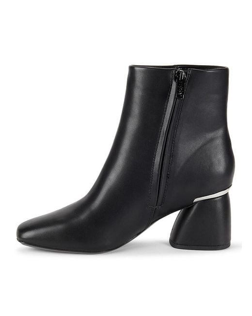 DKNY Black Caleena Helled 64Mm Faux Leather Ankle Boots