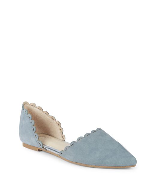 Seychelles Blue Research D'orsay Suede Flats