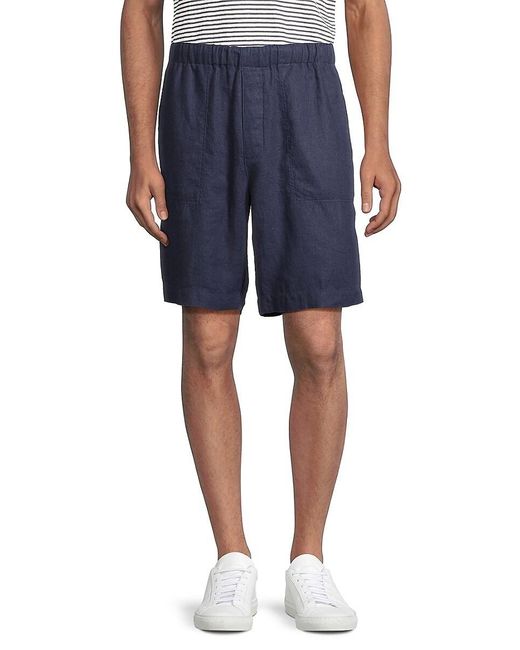 ATM Blue Linen Shorts for men