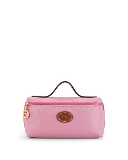 Longchamp Pink Le Pliage Cosmetic Case