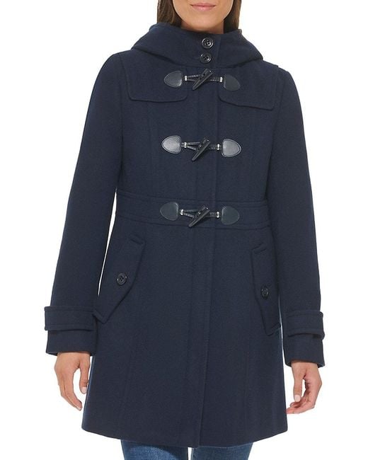 【AAKE】HOODY HALF DUFFLE COAT Tommy Hilfiger Hooded Duffle Coat in Blue | Lyst