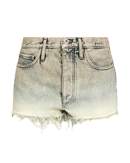 Off White c o Virgil Abloh High Rise Laundry Twisted Frayed Denim
