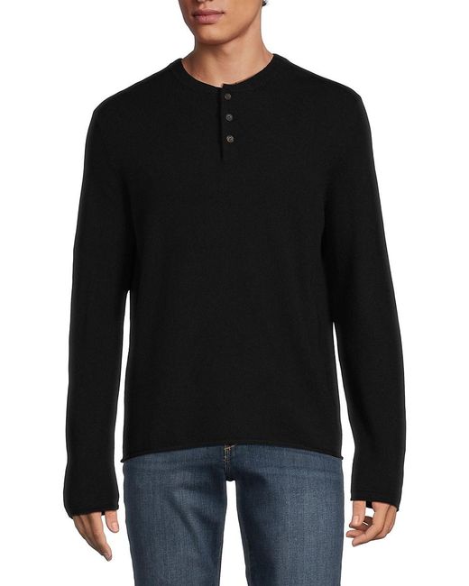 Men's cashmere henley sweater cheap