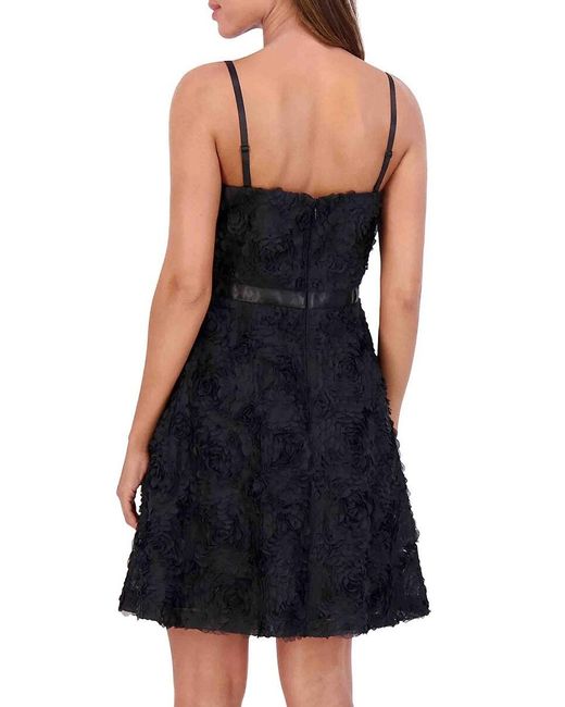 Kensie Blue Floral Fit & Flare Minidress