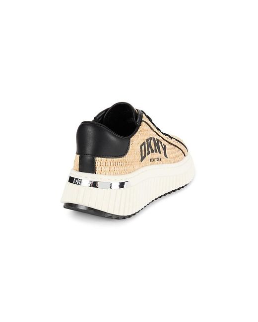 DKNY Natural Leon Logo Chunky Low Top Sneakers