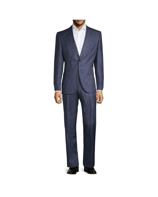 BOSS by HUGO BOSS Colombo Regular-fit Johnston/lenon Virgin Wool & Silk  Suit in Blue for Men | Lyst