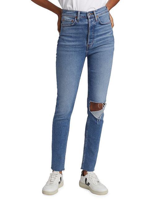 RE/DONE Denim 90s Ultra High-rise Skinny Jeans in Blue | Lyst