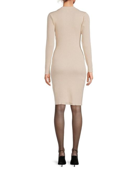 Nanette Lepore Natural 'Ribbed Sweater Dress