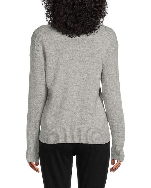 Karl Lagerfeld Gray Bow Sweater
