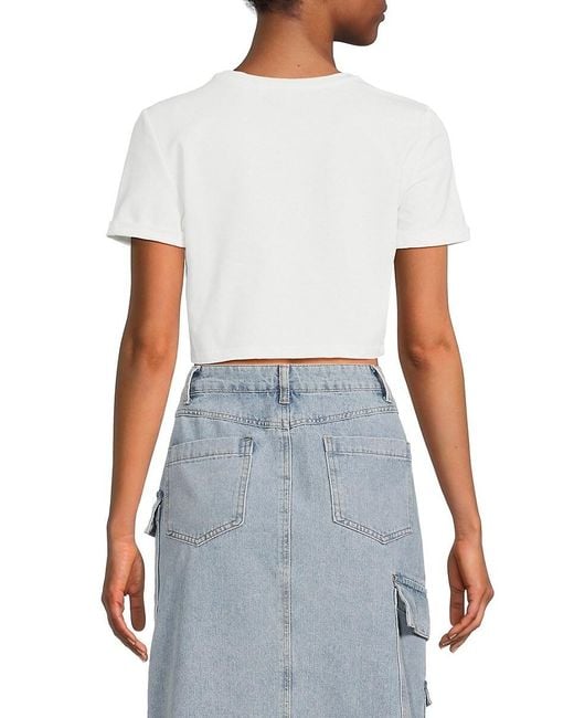 Walter Baker Red Halsey Cropped Tee
