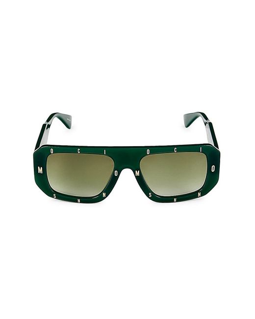 Moschino Green 54mm Rectangle Sunglasses