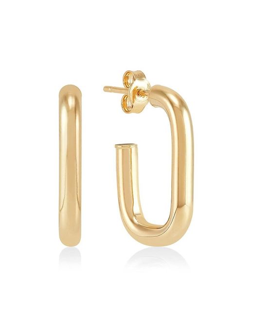 Saks Fifth Avenue White 14K Three-Quarter Hoop Earrings