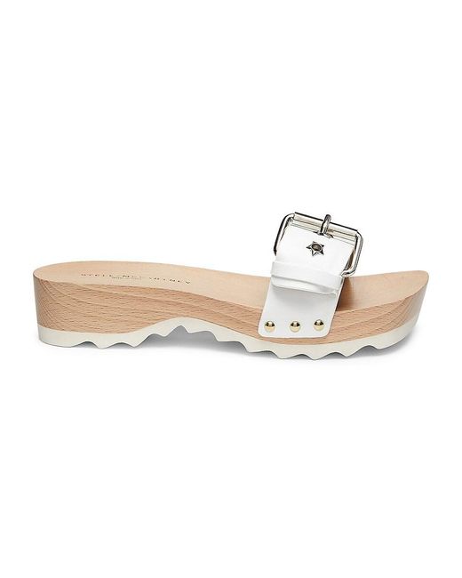 Stella McCartney White Elyse 40Mm Wooden Sandals