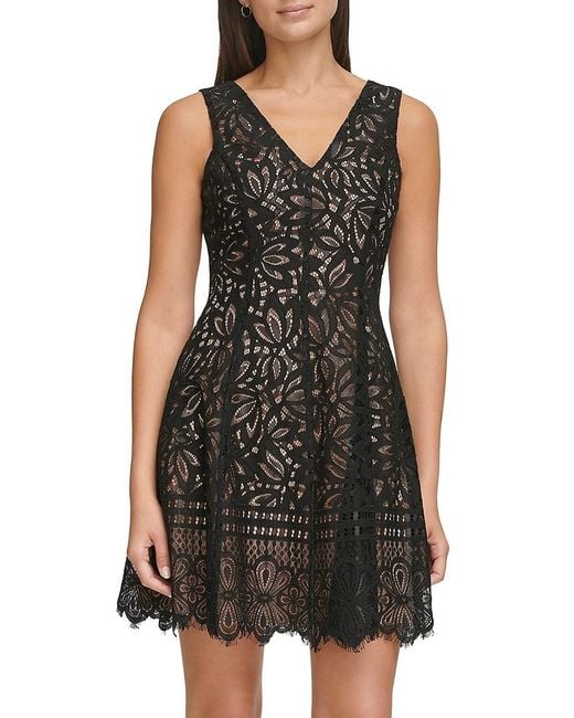 Kensie black lace dress sales