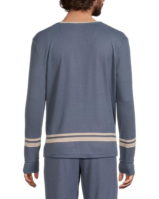 Ted Baker Blue Micro Waffle Pullover for men