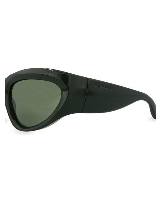 Balenciaga Green 64mm Shield Sunglasses