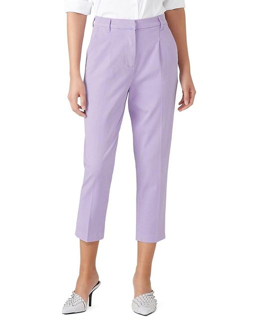 Current/Elliott The Keats High-rise Cropped Pants in Purple | Lyst