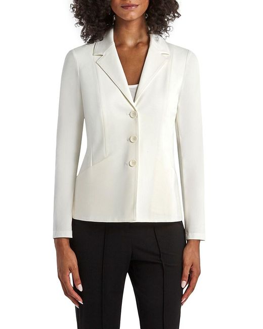 Capsule 121 White Sight French Knit Button-front Blazer