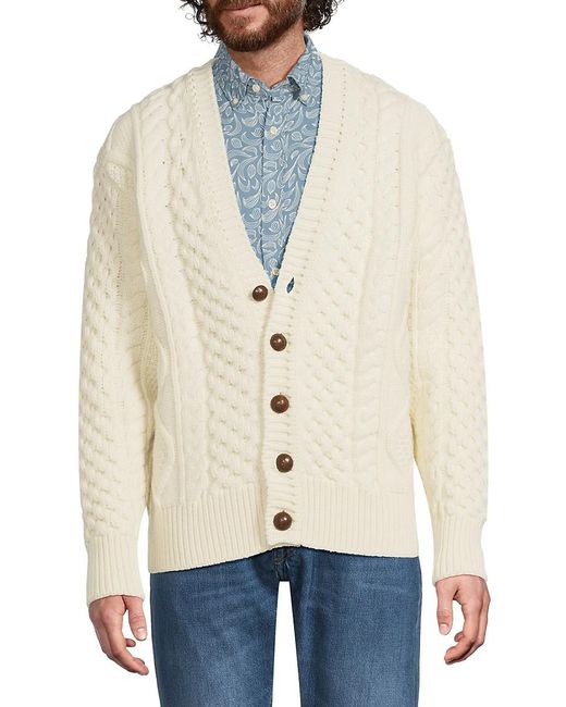 Bally Natural Canberra Wool Cardigan for men