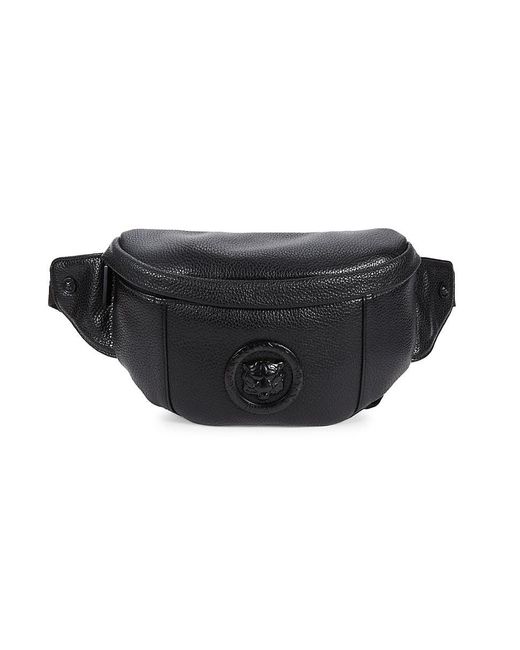 Just Cavalli Black Logo Belt Bag for men