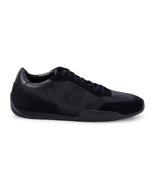 BOSS by HUGO BOSS Belward Leather & Suede Sneakers in Black | Lyst