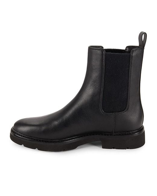 Vince Black Ryker Leather Ankle Chelsea Boots