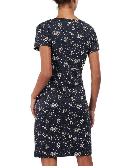 Barbour Harewood Floral Print Minidress in Blue | Lyst