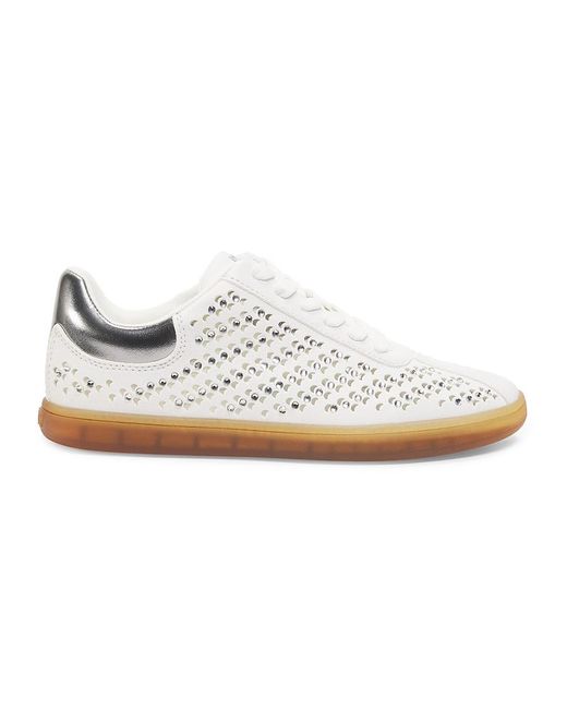 DKNY White Seacliff Embellished Sneakers