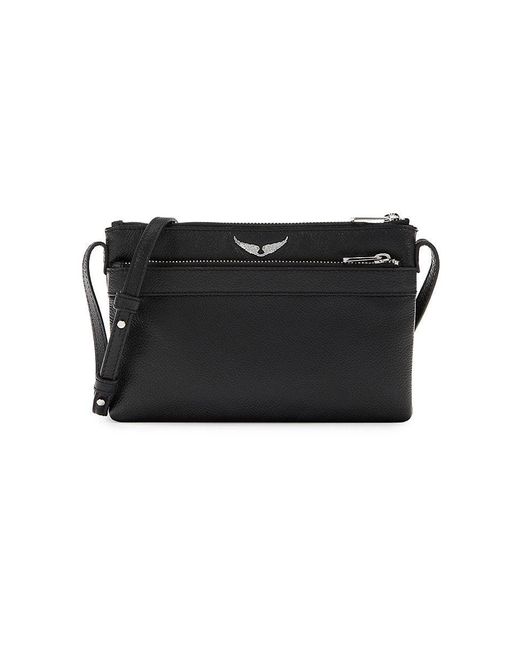 Zadig & Voltaire Stella Wings Leather Crossbody Bag in Black Lyst