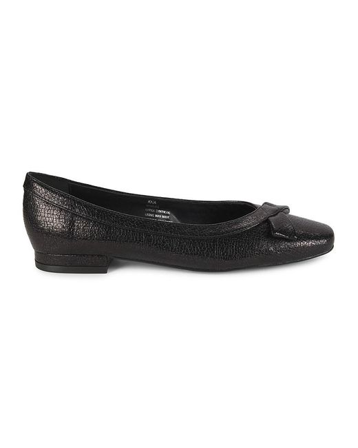 Saks Fifth Avenue Black Kaia Metallic Ballet Flats
