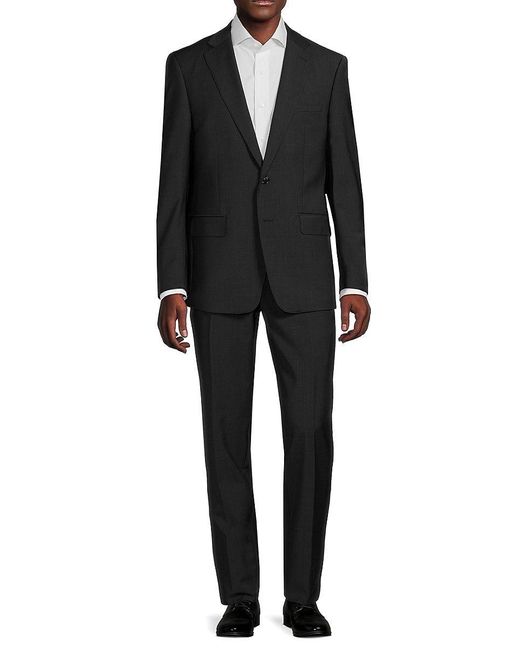 Calvin Klein Textured Slim Fit Suit in Black for Men | Lyst