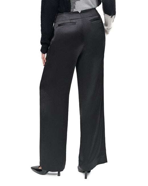 DKNY White Belted Wide Leg Pants