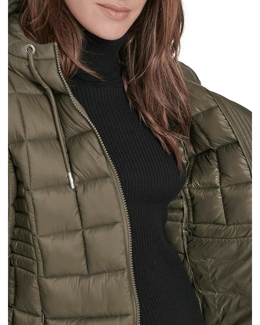 Tommy Hilfiger Brown Hooded Packable Puffer Jacket