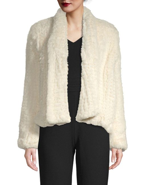 Lyst - Bagatelle Faux Fur Long Sleeve Jacket in White