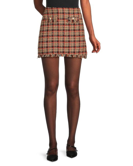 Walter Baker Multicolor Reba Fringe Hem Miniskirt