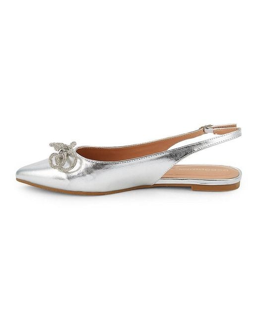 BCBGeneration White Kristin Slingback Flats