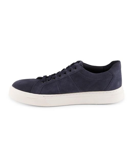 Vince Blue Larsen-B Low-Top Suede Sneakers for men