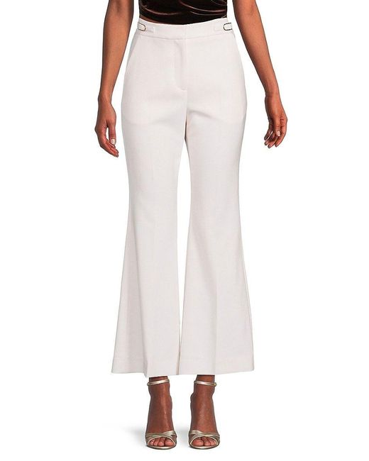 Gabriela Hearst High Rise Wool Blend Pants in White | Lyst