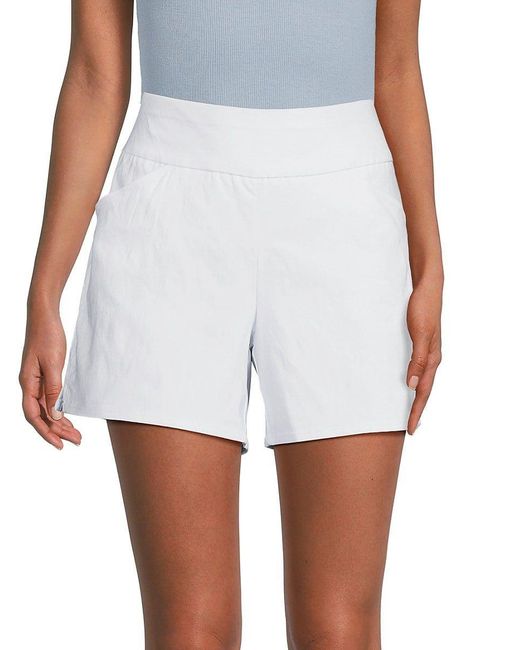 Carmen Marc Valvo White Solid Shorts