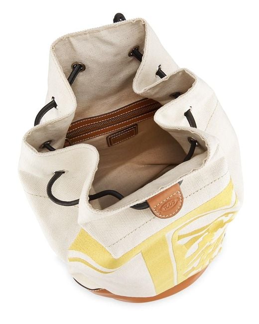Tod's Metallic Logo Graphic Backpack for men