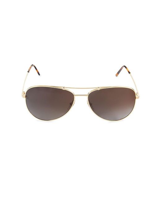 Cartier Brown 61Mm Aviator Sunglasses