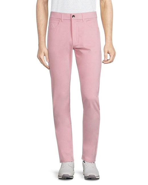 Greyson Pink Armonk Flat Front Pants for men