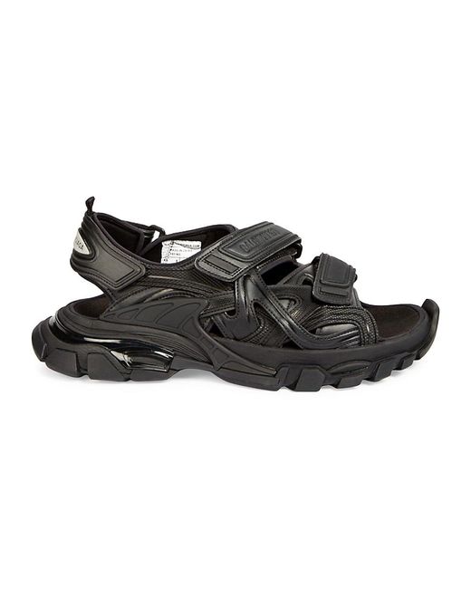 Balenciaga Black Track Sandals for men