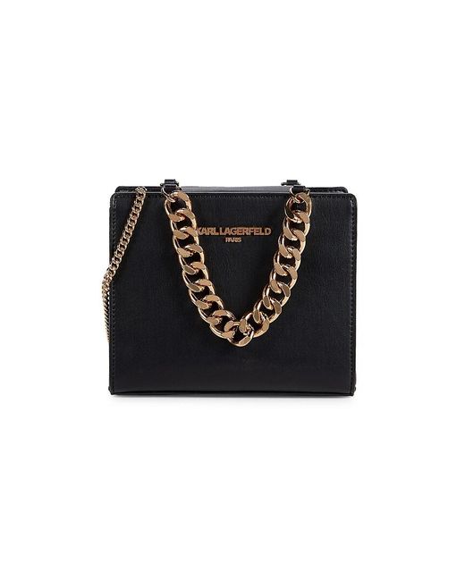 Karl Lagerfeld Black Mini Maybelle Chain Crossbody Bag