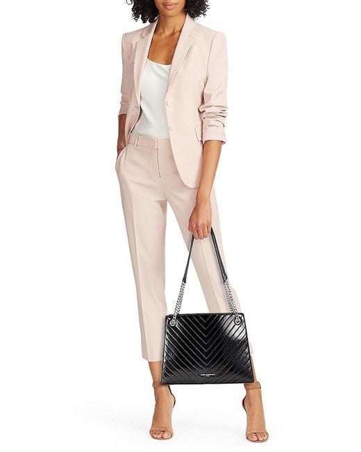 Karl Lagerfeld Charlotte Quilted Patent Leather Tote in Black Lyst UK