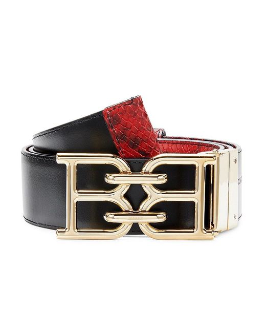 Bally Reversible Logo Leather Belt in Blue for Men Lyst Canada