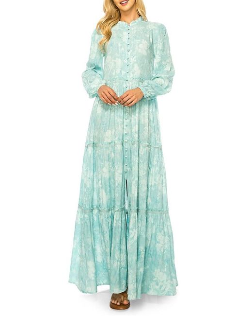 A Collective Story Blue Floral Tiered Maxi Dress