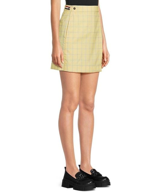 Thom Browne Gray Plaid Wool Skorts