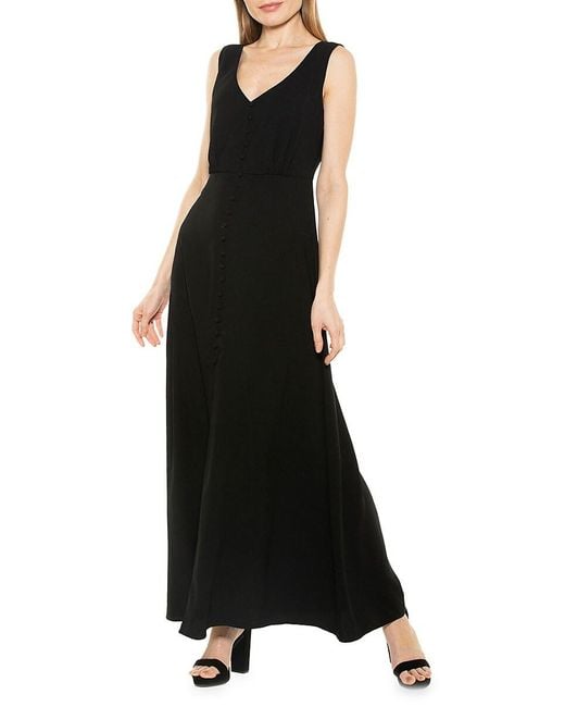 alexia admor zahara v neck midi with bow