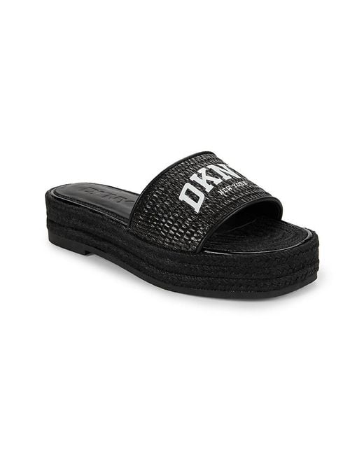 dkny black slides